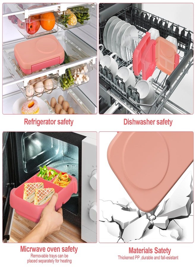 MAISON HUIS Chill Bento Lunch Box for Kids Adult with Ice Pack 3 Compartments Leakproof Lunch Containers Keep Food Cold for Girl Boy School - Image 4